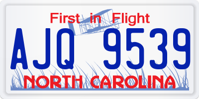 NC license plate AJQ9539