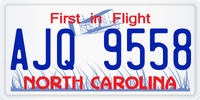 NC license plate AJQ9558