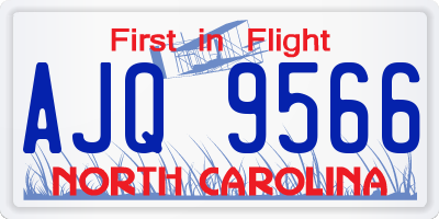 NC license plate AJQ9566