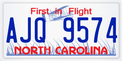 NC license plate AJQ9574