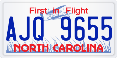 NC license plate AJQ9655