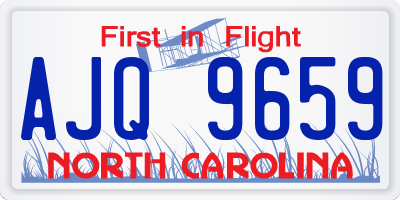 NC license plate AJQ9659