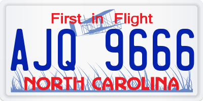 NC license plate AJQ9666