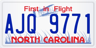 NC license plate AJQ9771
