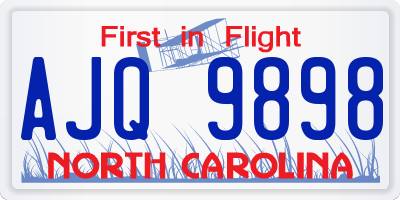 NC license plate AJQ9898
