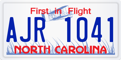 NC license plate AJR1041