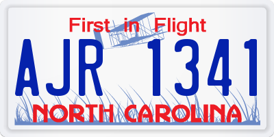 NC license plate AJR1341