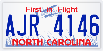 NC license plate AJR4146