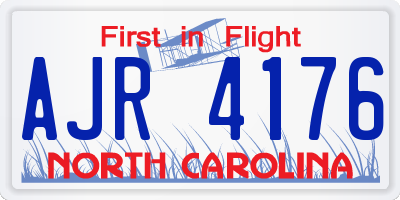 NC license plate AJR4176