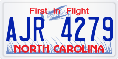 NC license plate AJR4279