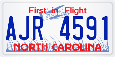 NC license plate AJR4591