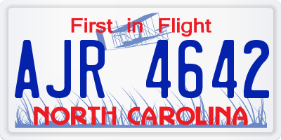 NC license plate AJR4642