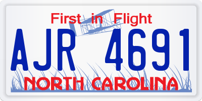 NC license plate AJR4691