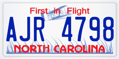 NC license plate AJR4798
