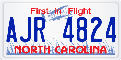 NC license plate AJR4824