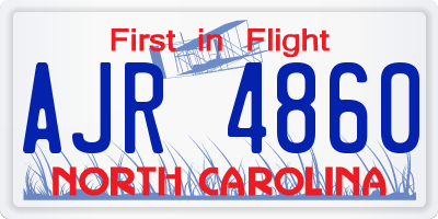NC license plate AJR4860