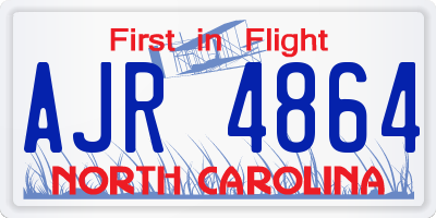 NC license plate AJR4864