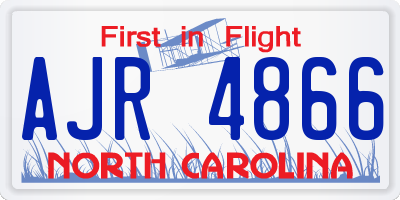 NC license plate AJR4866