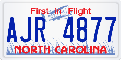 NC license plate AJR4877