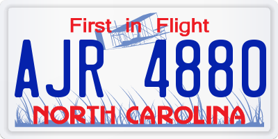 NC license plate AJR4880