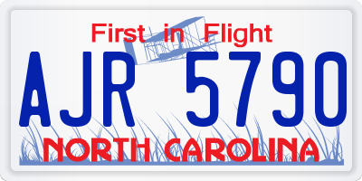 NC license plate AJR5790