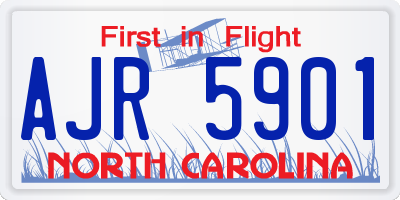 NC license plate AJR5901