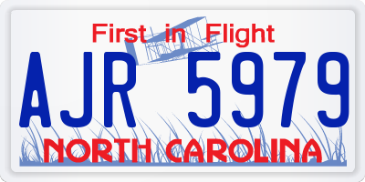 NC license plate AJR5979