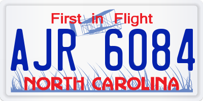 NC license plate AJR6084