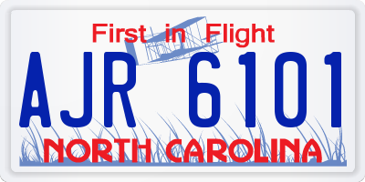 NC license plate AJR6101