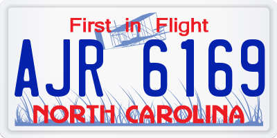 NC license plate AJR6169