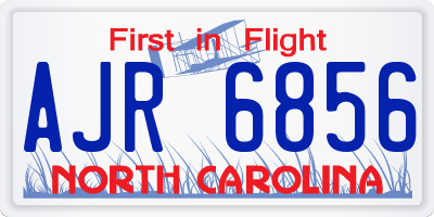 NC license plate AJR6856