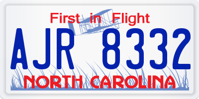 NC license plate AJR8332