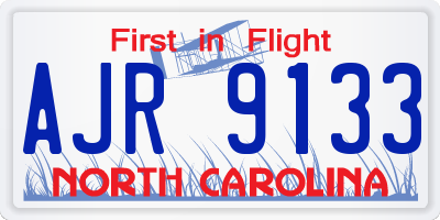 NC license plate AJR9133