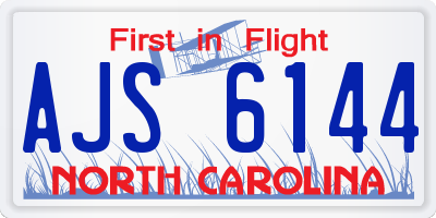 NC license plate AJS6144