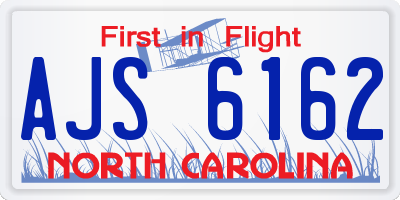 NC license plate AJS6162