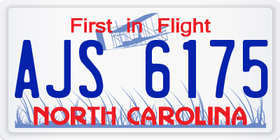 NC license plate AJS6175