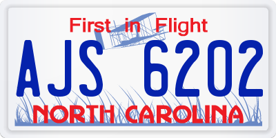 NC license plate AJS6202
