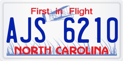 NC license plate AJS6210