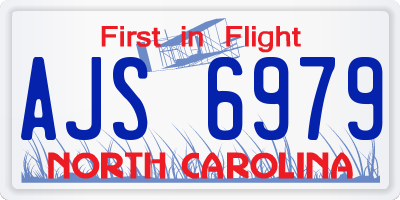 NC license plate AJS6979