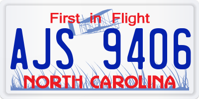 NC license plate AJS9406