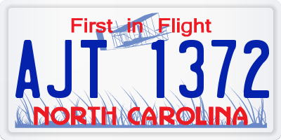 NC license plate AJT1372