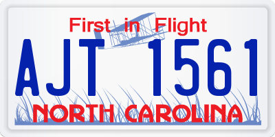 NC license plate AJT1561