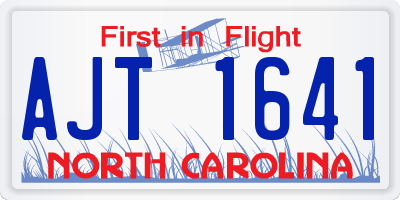 NC license plate AJT1641