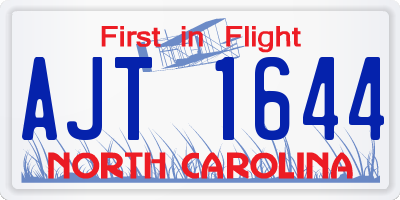 NC license plate AJT1644