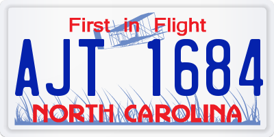 NC license plate AJT1684
