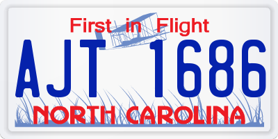 NC license plate AJT1686