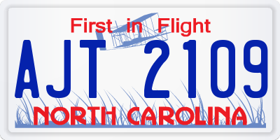 NC license plate AJT2109