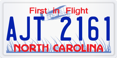NC license plate AJT2161