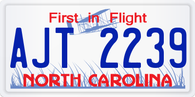 NC license plate AJT2239