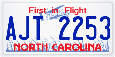 NC license plate AJT2253